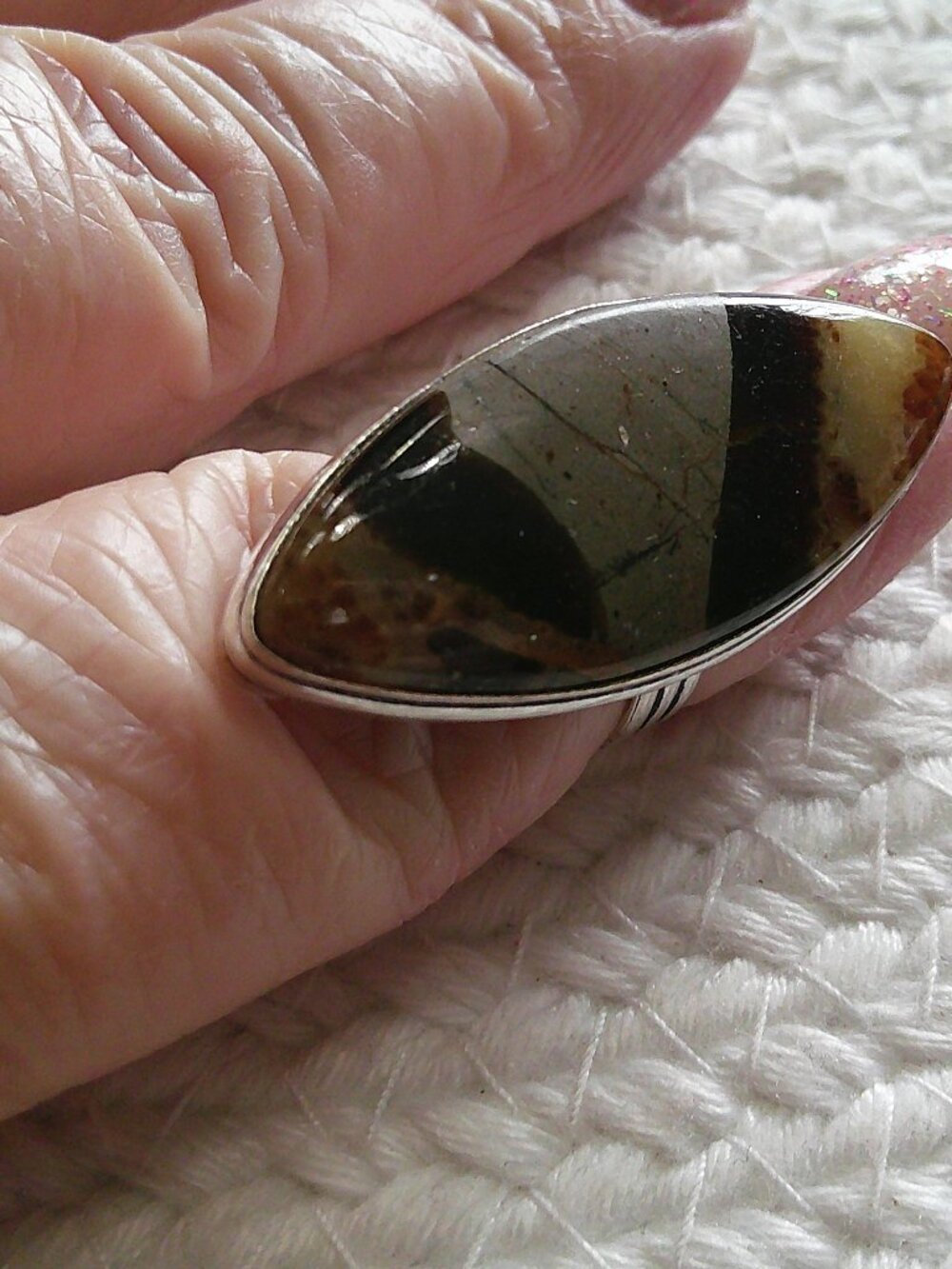 Stunning SEPTERIAN Handmade Sterling 925 Ring Size 6.5 #544E
